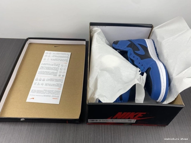 Rep OG 1 555088-404 'Dark Air High Blue' Jordan Retro Marina 0822